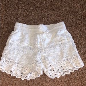 White Laced Shorts